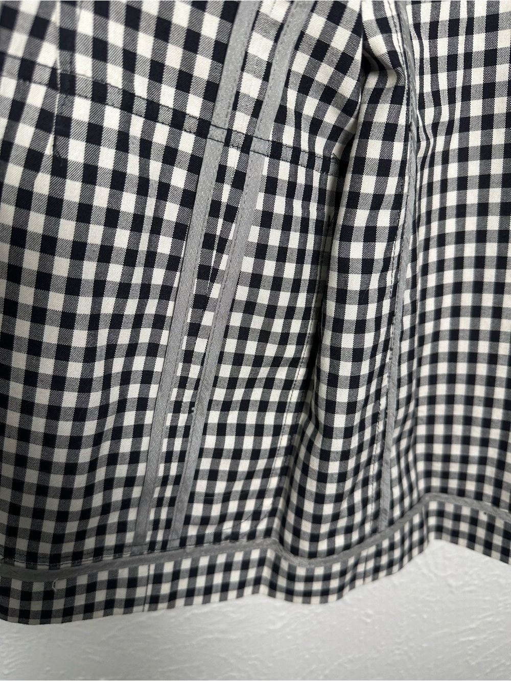 Ralph Lauren Womens 2 Black White Gingham Cotton Blazer Preppy Jacket - Picture 9 of 9